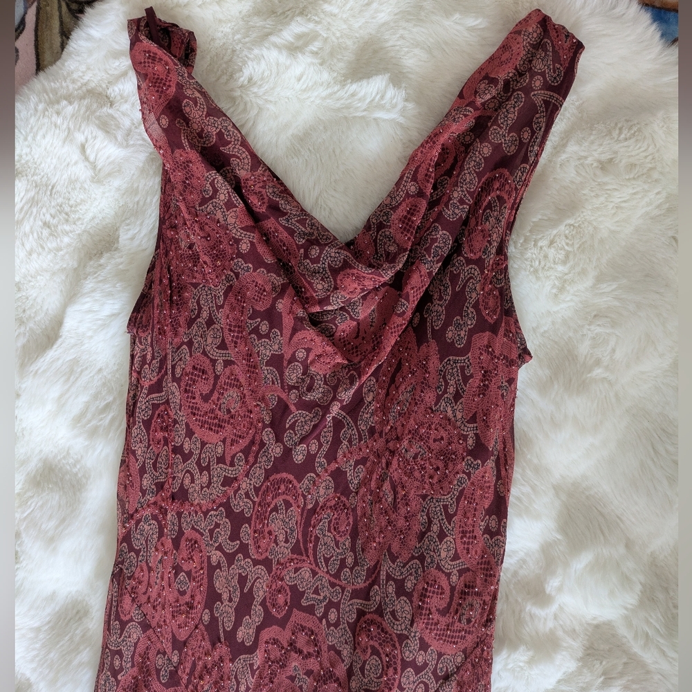 Beautiful 90s Silk Beaded Bias Slip Dress - Picture 8 of 16